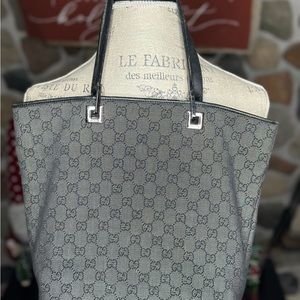 Gucci Gray Monogram Tote Bag